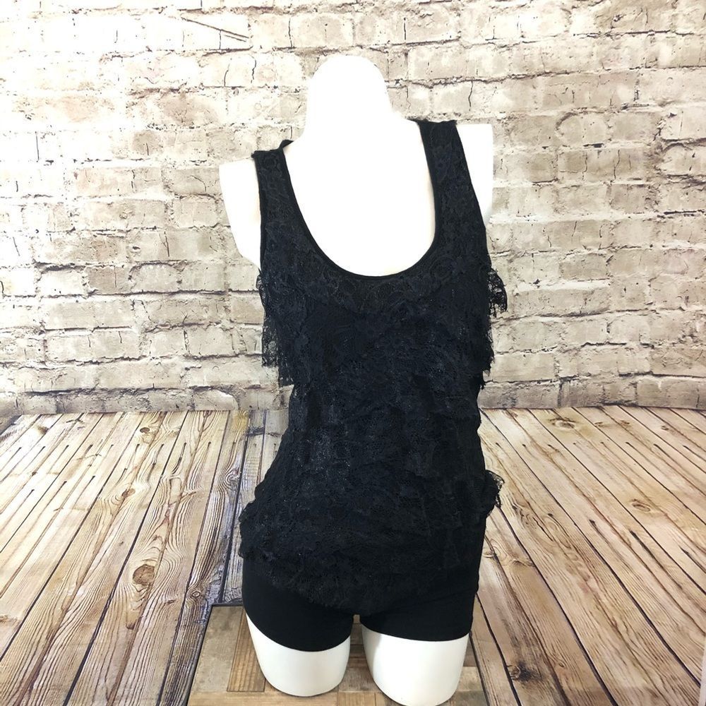 NWOT Express black lace tank top size small